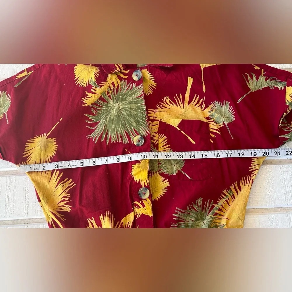 Free People Women’s Malibu Romper‎ Red Combo Tropical Print Size Small